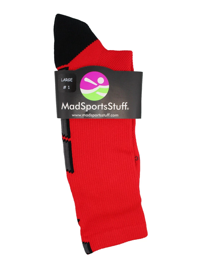MadSportsStuff Red And Black Player ID Custom Number Crew Socks For Basketball Lacrosse Volleyball Boys And Girls 3 MadSportsStuff Red And Black Player ID Custom Number Crew Socks For Basketball Lacrosse Volleyball Boys And Girls