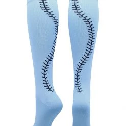MadSportsStuff Softball Socks With Stitches - For Girls Or Women - Knee High Length