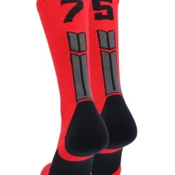 MadSportsStuff Red And Black Player ID Custom Number Crew Socks For Basketball Lacrosse Volleyball Boys And Girls 157 MadSportsStuff Red And Black Player ID Custom Number Crew Socks For Basketball Lacrosse Volleyball Boys And Girls