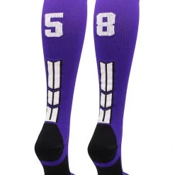 MadSportsStuff Purple Player ID Custom Number Over The Calf Socks For Softball Baseball Football Boys And Girls 127 MadSportsStuff Purple Player ID Custom Number Over The Calf Socks For Softball Baseball Football Boys And Girls