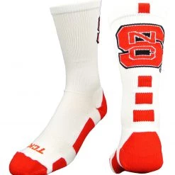 TCK Sports All Schools NC State Wolfpack Socks Baseline Crew
