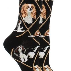 WHD Crazy Socks - Crew Cavalier King Charles Spaniel Socks For Women Gift For Dog Lovers