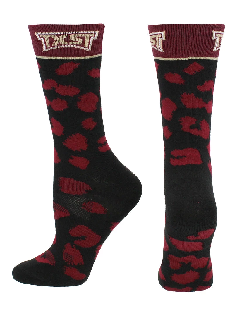 TCK All Schools Texas State Bobcats Socks Womens Savage Crew Socks 1 TCK All Schools Texas State Bobcats Socks Womens Savage Crew Socks