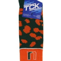 TCK Miami Hurricanes Socks Womens Savage Crew Socks All Schools