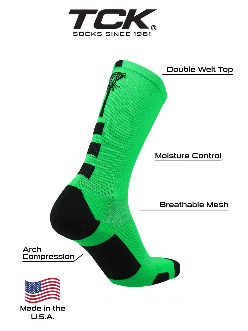 TCK Midline Lacrosse Logo Crew Socks 3 TCK Midline Lacrosse Logo Crew Socks