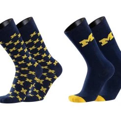 IQ All Schools TCK Brands University Monday & Tuesday 2-Pack Fine Gauge Cotton Crew Dress Socks