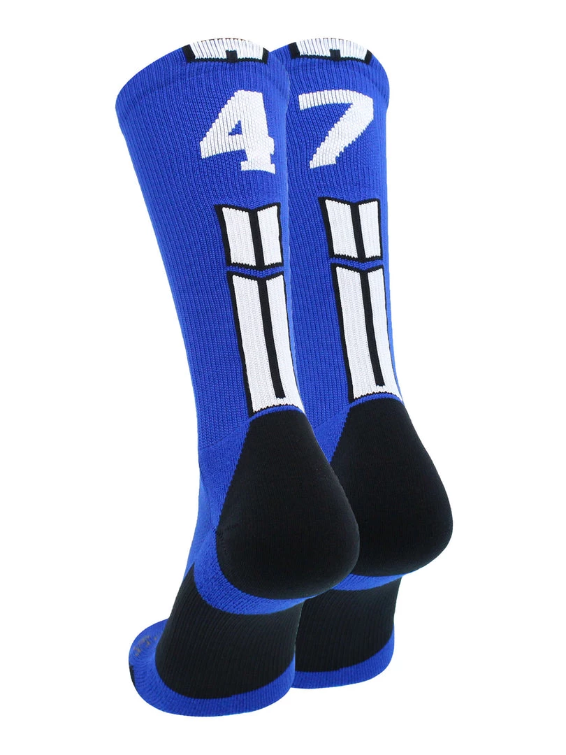 MadSportsStuff Volleyball Socks Royal Player ID Custom Number Crew Socks For Basketball Lacrosse Volleyball Boys And Girls 82 MadSportsStuff Volleyball Socks Royal Player ID Custom Number Crew Socks For Basketball Lacrosse Volleyball Boys And Girls