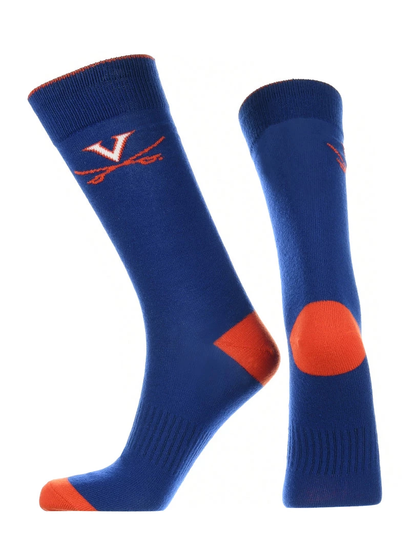 TCK Virginia Cavaliers Dress Socks Dean's List Crew Length Socks 2 TCK Virginia Cavaliers Dress Socks Dean's List Crew Length Socks