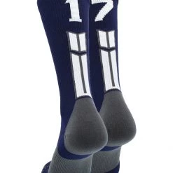 MadSportsStuff Navy Player ID Custom Number Crew Socks For Basketball Lacrosse Volleyball Boys And Girls