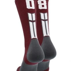 MadSportsStuff Maroon Player ID Custom Number Crew Socks For Basketball Lacrosse Volleyball Boys And Girls Volleyball Socks 174 MadSportsStuff Maroon Player ID Custom Number Crew Socks For Basketball Lacrosse Volleyball Boys And Girls Volleyball Socks