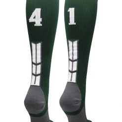 MadSportsStuff Dark Green Player ID Custom Number Over The Calf Socks For Softball Baseball Football Boys And Girls Softball Socks 194 MadSportsStuff Dark Green Player ID Custom Number Over The Calf Socks For Softball Baseball Football Boys And Girls Softball Socks