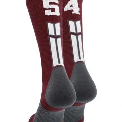 MadSportsStuff Maroon Player ID Custom Number Crew Socks For Basketball Lacrosse Volleyball Boys And Girls Volleyball Socks 129 MadSportsStuff Maroon Player ID Custom Number Crew Socks For Basketball Lacrosse Volleyball Boys And Girls Volleyball Socks