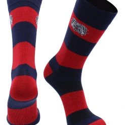 TCK Fresno State Bulldogs Socks Game Day Striped Crew Socks All Schools
