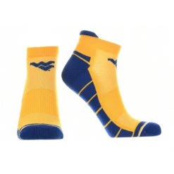 TCK West Virginia Mountaineers Low Cut Ankle Socks With Tab