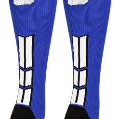MadSportsStuff Baseball Socks Royal Player ID Custom Number Over The Calf Socks For Softball Baseball Football Boys And Girls