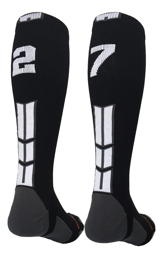 MadSportsStuff Softball Socks Black Player ID Custom Number Over The Calf Socks For Softball Baseball Football Boys And Girls 103 MadSportsStuff Softball Socks Black Player ID Custom Number Over The Calf Socks For Softball Baseball Football Boys And Girls
