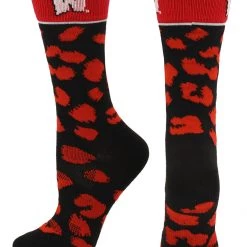 TCK Wisconsin Badgers Socks Womens Savage Crew Socks All Schools
