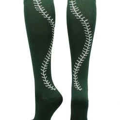 MadSportsStuff Softball Socks With Stitches - For Girls Or Women - Knee High Length