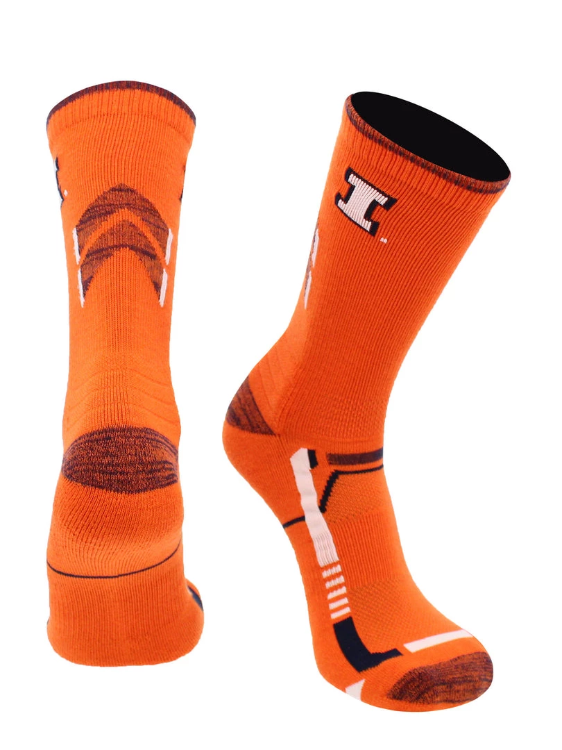 TCK Illinois Fighting Illini Socks University Of Illinois Illini Champion Crew Socks 1 TCK Illinois Fighting Illini Socks University Of Illinois Illini Champion Crew Socks