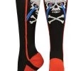 MadSportsStuff Crazy Socks With Laser Skull And Crossbones Over The Calf Socks