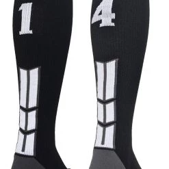 MadSportsStuff Softball Socks Black Player ID Custom Number Over The Calf Socks For Softball Baseball Football Boys And Girls 170 MadSportsStuff Softball Socks Black Player ID Custom Number Over The Calf Socks For Softball Baseball Football Boys And Girls