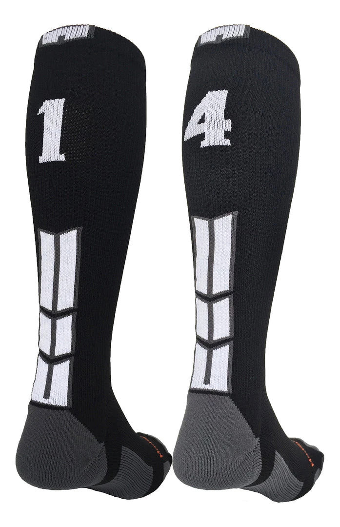 MadSportsStuff Softball Socks Black Player ID Custom Number Over The Calf Socks For Softball Baseball Football Boys And Girls 65 MadSportsStuff Softball Socks Black Player ID Custom Number Over The Calf Socks For Softball Baseball Football Boys And Girls