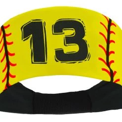 MadSportsStuff Softball Headband For Girls With Jersey Number (numbers 00-39) Headbands