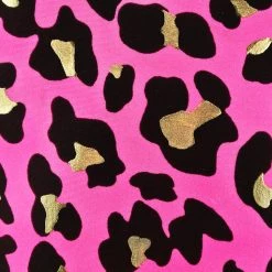 MadSportsStuff Keyhole Style Pink/Gold Leopard Girls Gymnastics Leotard Leotards
