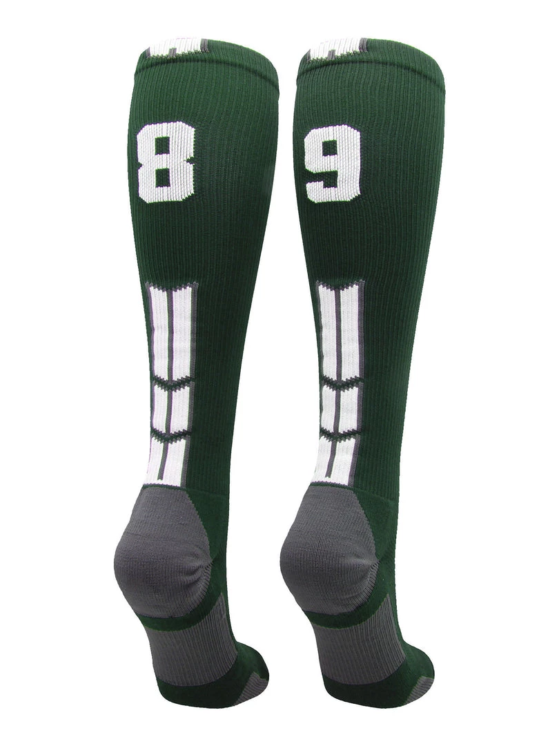 MadSportsStuff Dark Green Player ID Custom Number Over The Calf Socks For Softball Baseball Football Boys And Girls Softball Socks 41 MadSportsStuff Dark Green Player ID Custom Number Over The Calf Socks For Softball Baseball Football Boys And Girls Softball Socks