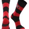 TCK All Schools Georgia Bulldogs Socks Game Day Striped Crew Socks