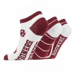TCK OU Oklahoma Sooners No Show Socks Full Field 3 Pack All Schools 5 TCK OU Oklahoma Sooners No Show Socks Full Field 3 Pack All Schools