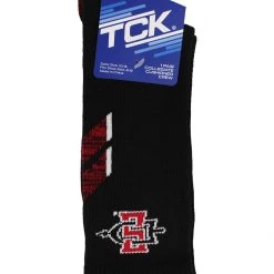 TCK San Diego State Aztecs Socks San Diego State University Aztecs Champion Crew Socks All Schools