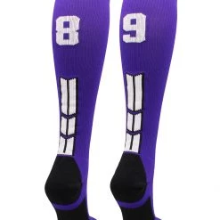 MadSportsStuff Purple Player ID Custom Number Over The Calf Socks For Softball Baseball Football Boys And Girls Softball Socks 146 MadSportsStuff Purple Player ID Custom Number Over The Calf Socks For Softball Baseball Football Boys And Girls Softball Socks
