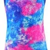 MadSportsStuff Keyhole Style Princess Tie Dye Girls Gymnastics Leotard