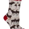 WHD Moose Socks For Women Gift For Animal Lovers Crazy Socks - Crew