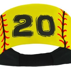 MadSportsStuff Softball Headband For Girls With Jersey Number (numbers 00-39) Headbands