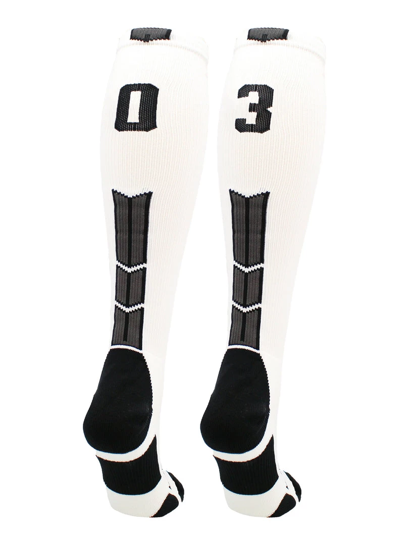 MadSportsStuff Softball Socks White Player ID Custom Number Over The Calf Socks For Softball Baseball Football Boys And Girls 75 MadSportsStuff Softball Socks White Player ID Custom Number Over The Calf Socks For Softball Baseball Football Boys And Girls