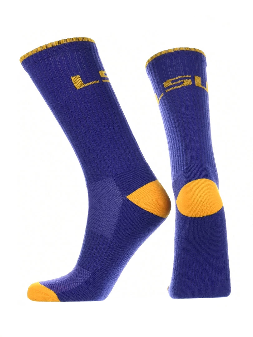 TCK LSU Tigers Socks Campus Legend Crew Length 2 TCK LSU Tigers Socks Campus Legend Crew Length