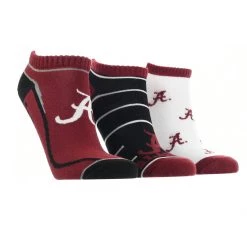 TCK Alabama Crimson Tide No Show Socks Full Field 3 Pack All Schools 7 TCK Alabama Crimson Tide No Show Socks Full Field 3 Pack All Schools