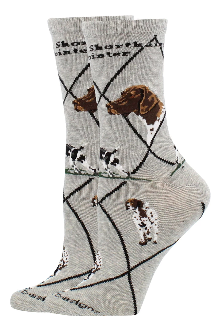 WHD German Shorthaired Pointer Socks For Women Gift For Dog Lovers Crazy Socks - Crew 2 WHD German Shorthaired Pointer Socks For Women Gift For Dog Lovers Crazy Socks - Crew