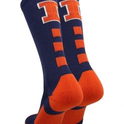 TCK All Schools Illinois Fighting Illini Socks Baseline Crew