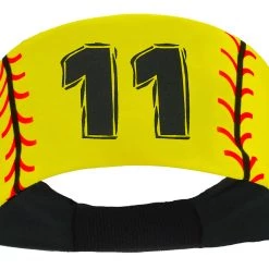 MadSportsStuff Softball Headband For Girls With Jersey Number (numbers 00-39) Headbands