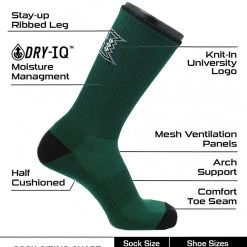 TCK All Schools Hawaii Socks University Of Hawaii Rainbow Warriors Socks Campus Legend Crew