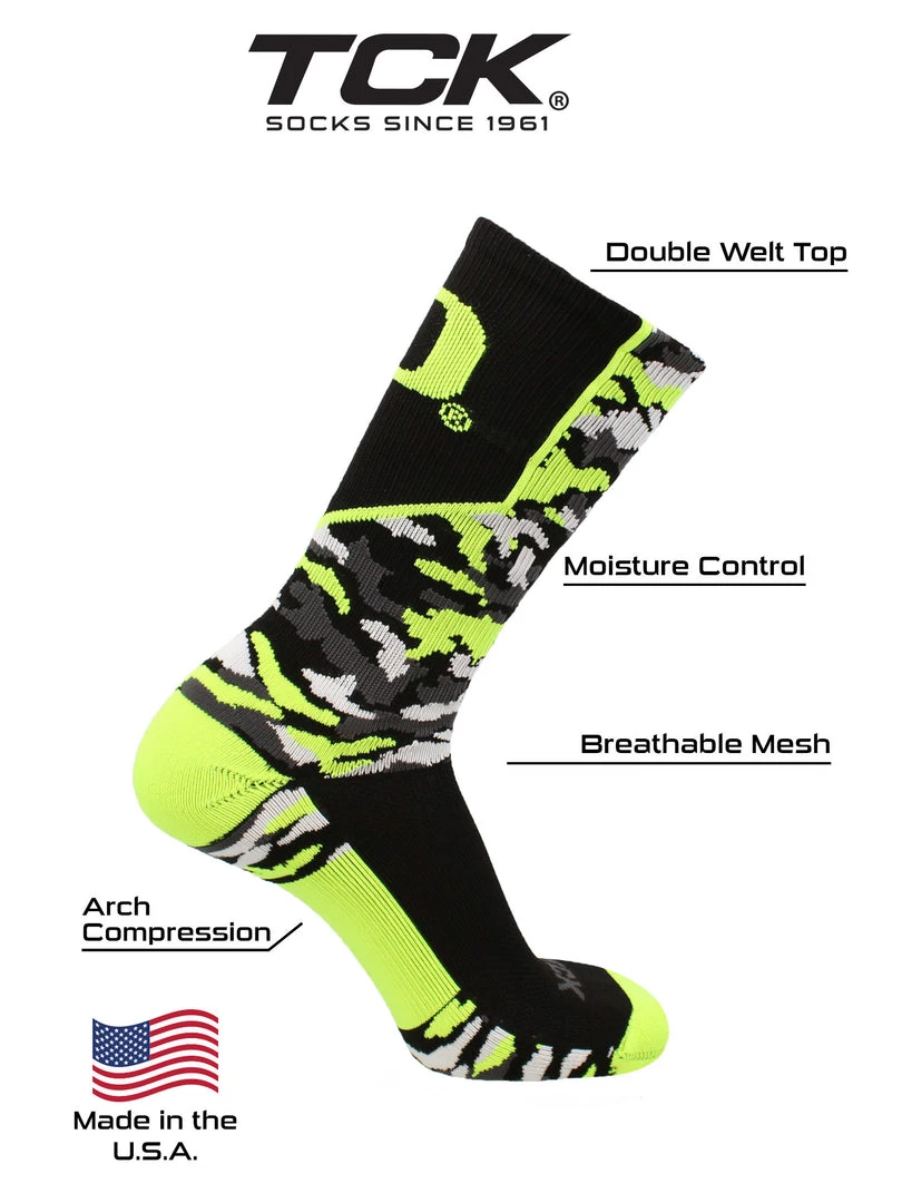 TCK All Schools Oregon Ducks Socks Woodland Camo Crew 4 TCK All Schools Oregon Ducks Socks Woodland Camo Crew