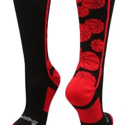 MadSportsStuff Crazy Basketball Logo Crew Socks (multiple Colors)