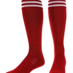 TCK Soccer Socks With Stripes- For Boys Or Girls- Men Or Women - Extra Cross-Stretch For Shin Guards