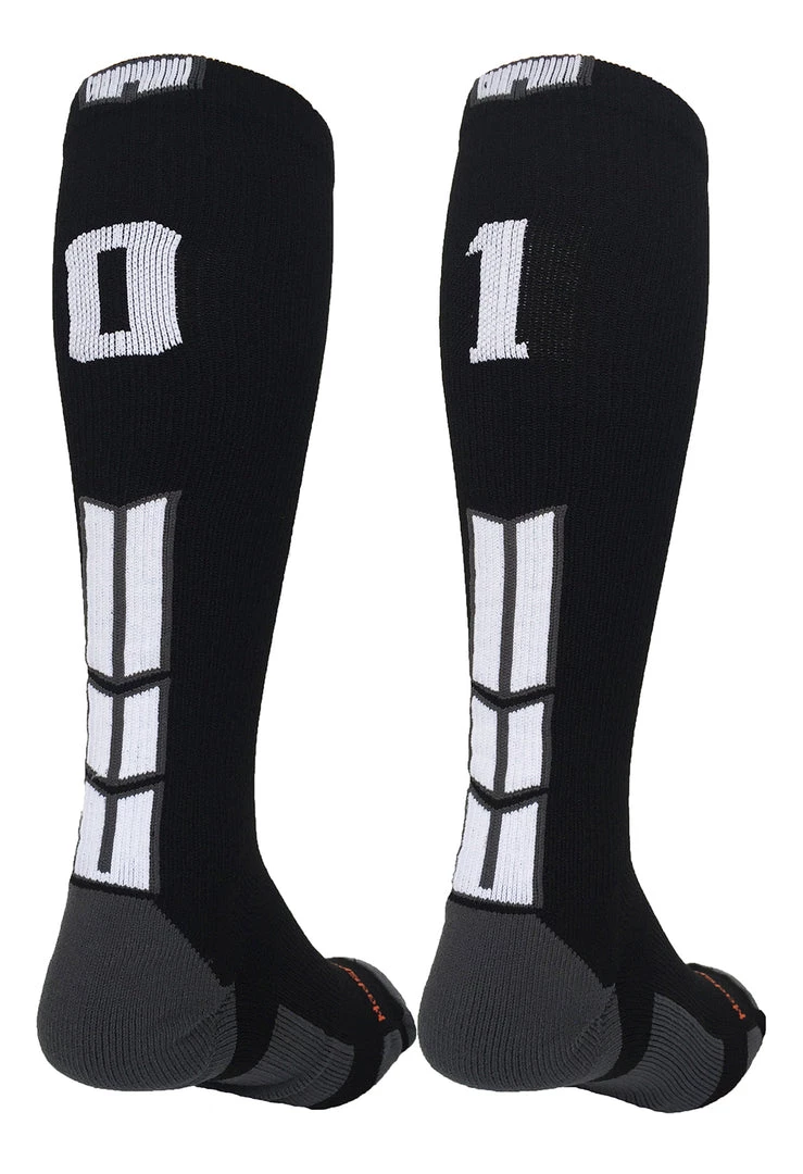 MadSportsStuff Softball Socks Black Player ID Custom Number Over The Calf Socks For Softball Baseball Football Boys And Girls 78 MadSportsStuff Softball Socks Black Player ID Custom Number Over The Calf Socks For Softball Baseball Football Boys And Girls