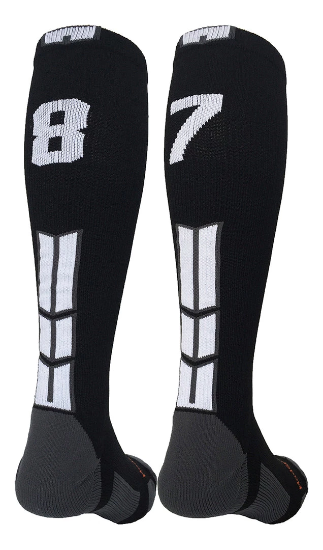 MadSportsStuff Softball Socks Black Player ID Custom Number Over The Calf Socks For Softball Baseball Football Boys And Girls 43 MadSportsStuff Softball Socks Black Player ID Custom Number Over The Calf Socks For Softball Baseball Football Boys And Girls