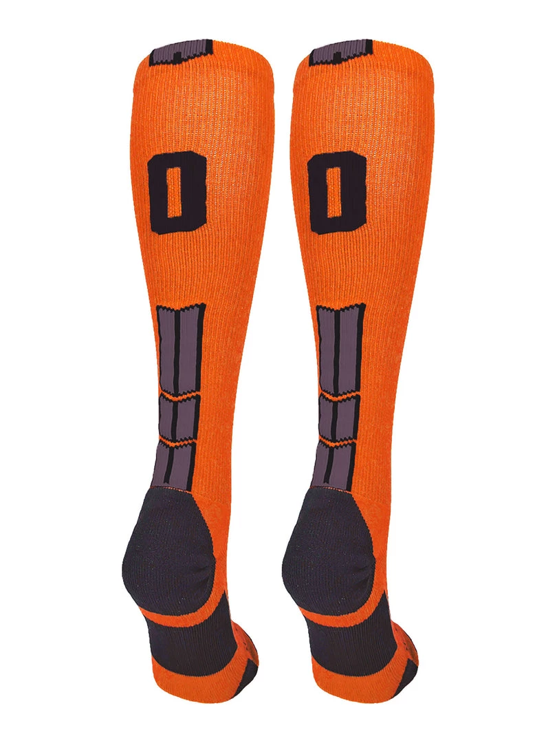MadSportsStuff Orange And Black Player ID Custom Number Over The Calf Socks For Softball Baseball Football Boys And Girls 7 MadSportsStuff Orange And Black Player ID Custom Number Over The Calf Socks For Softball Baseball Football Boys And Girls