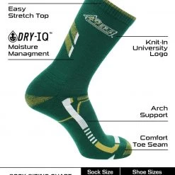 TCK UNC Charlotte 49ers Socks University Of North Carolina Charlotte 49ers Champion Crew Socks
